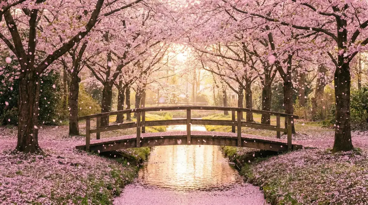 樱花桥畔 - 阿片在线播放 唯美风景